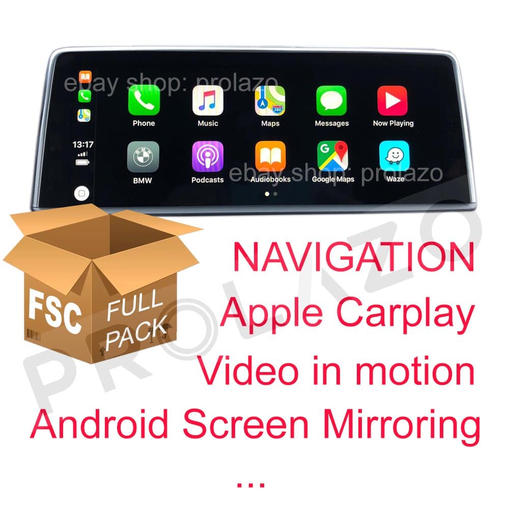 BMW FSC set for retrofit EVO ID6: CarPlay Navigation Screen mirroring USB / ENET