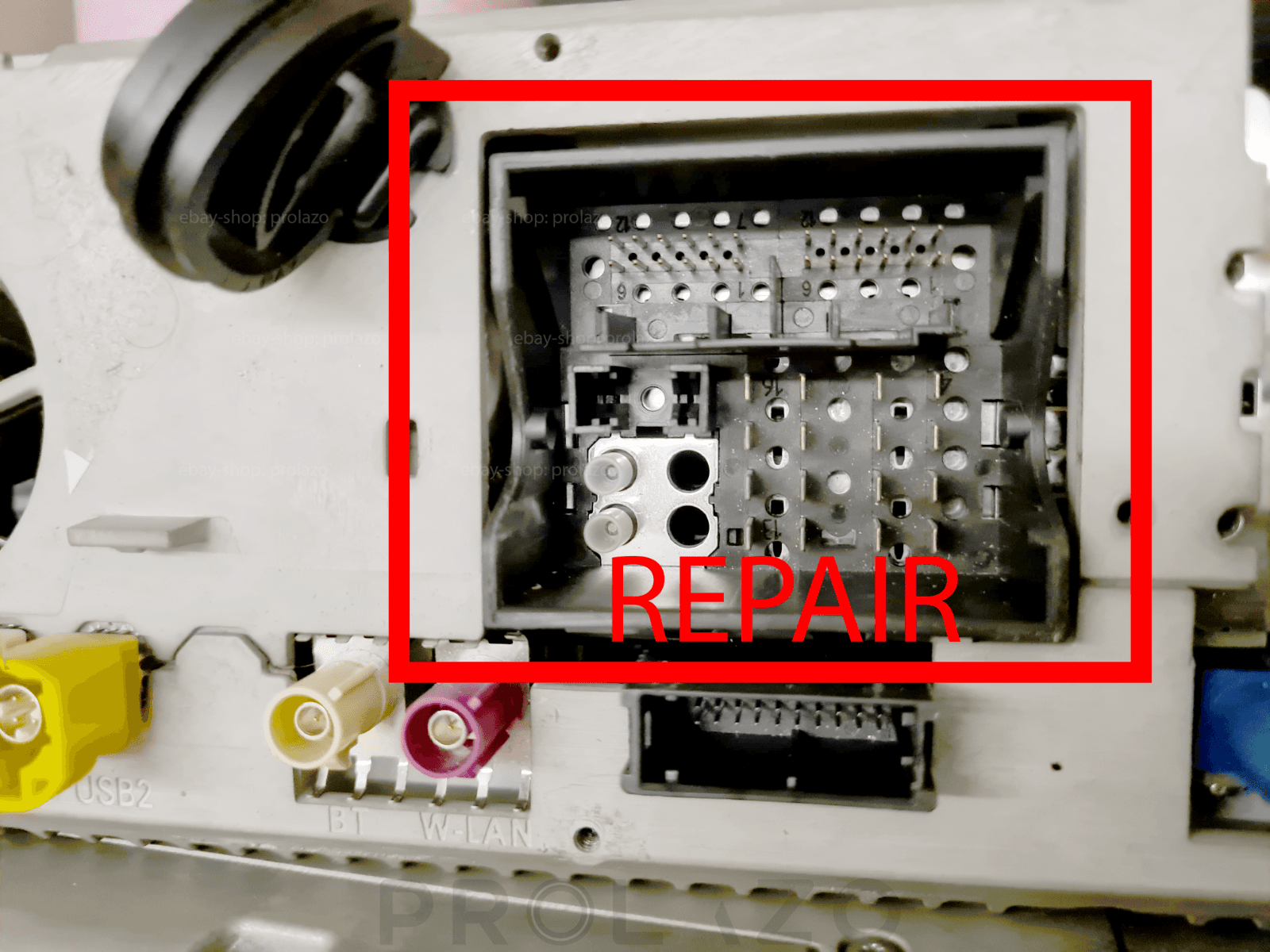 BMW NBT2 EVO headunit Quadlock power module replacement fix part main connector