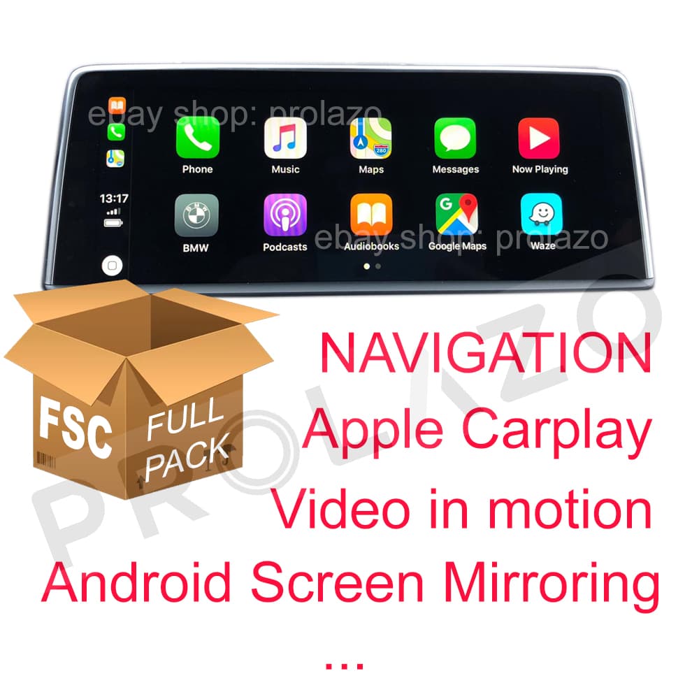 BMW FSC set for retrofit EVO ID6: CarPlay Navigation Screen mirroring USB / ENET