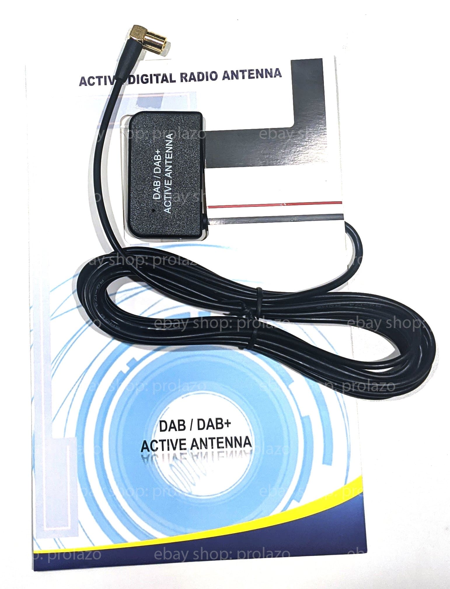 Glass Mount DAB/DAB+ Aerial Digital Car Radio Antenna SMA Male Connector